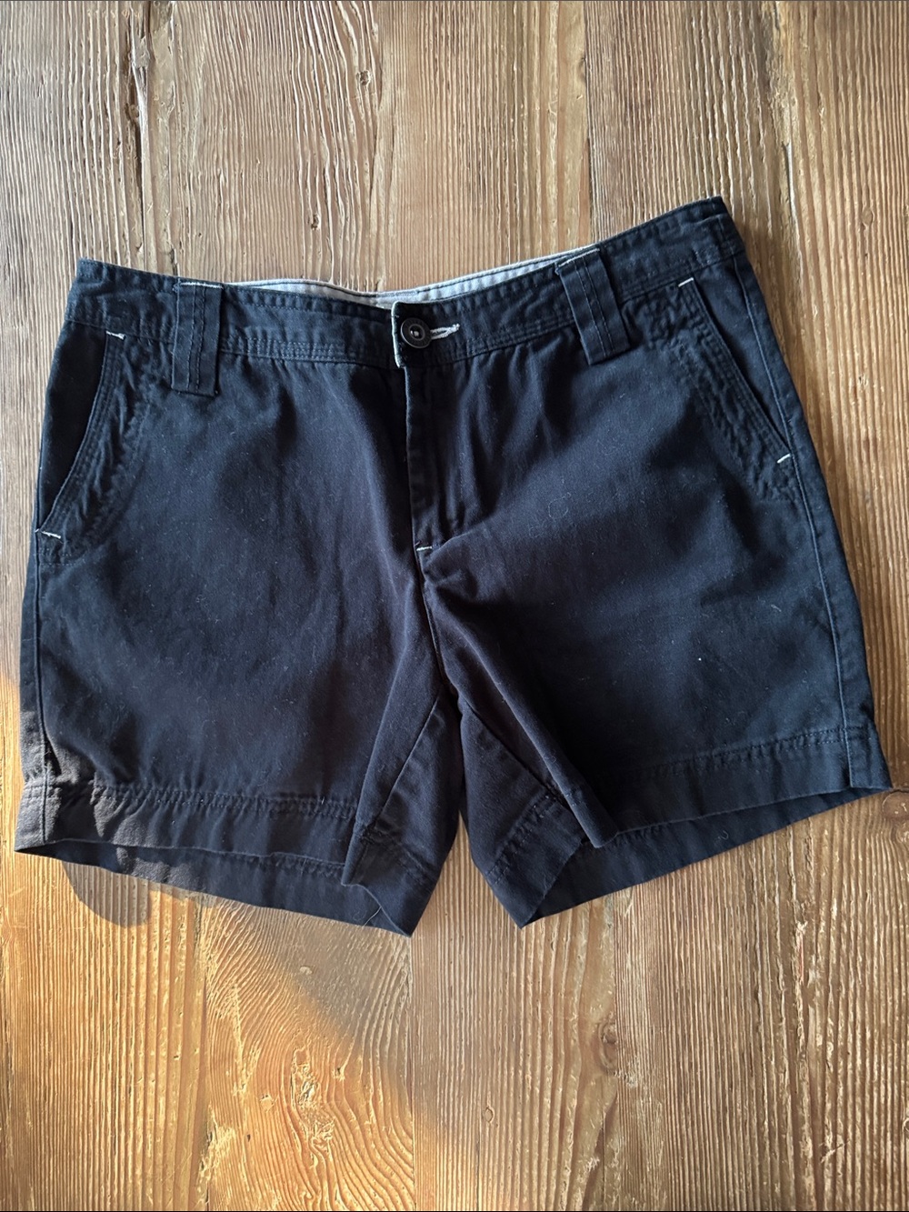 Natural Reflections Navy/Black Cotton Bermuda Shorts